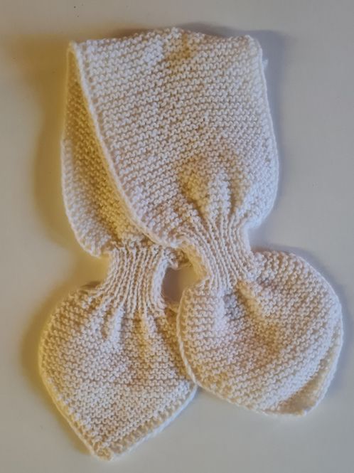 Hovedbilde Babyskjerf hvit str 0 - 1 år